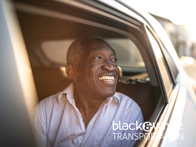 An Old Man Riding His Transportation for Veterans to Medical Appointments