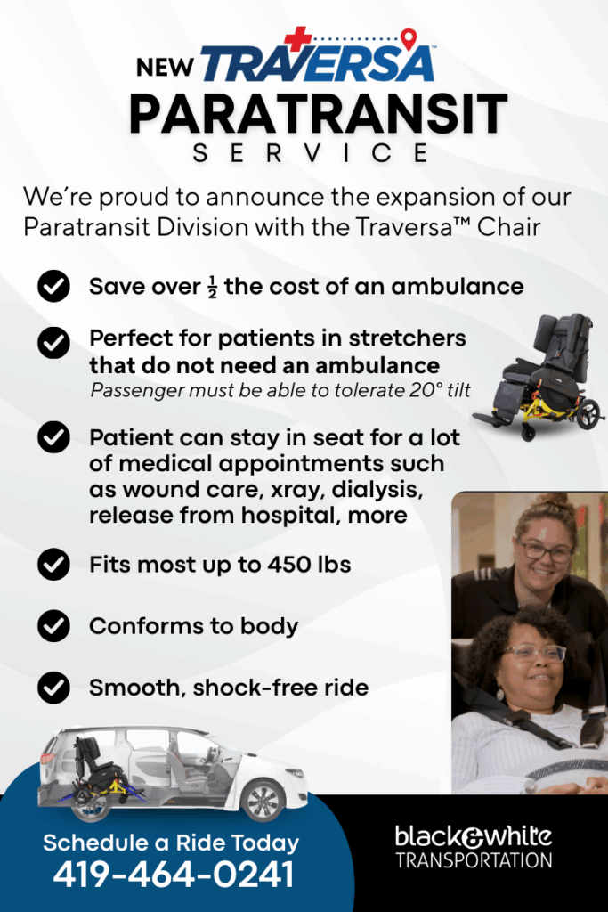 Toledo Ohio Stretcher Patient Transportation: Non Emergency Medical Transportation NEMT, Ambulance Alternative Disabled Handicap Transport