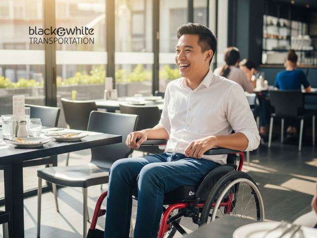 Disabled Person Who Uses Wheelchair Accessible Transportation in Toledo, Ohio