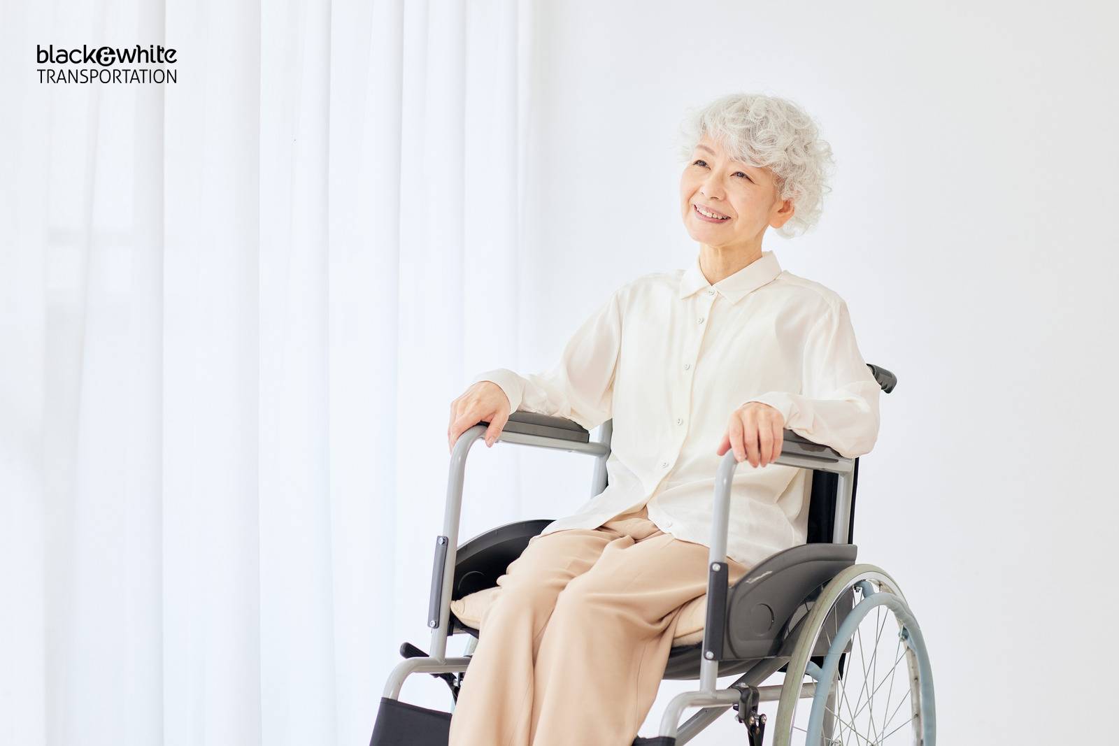Senior Woman in Wheelchair Indoors